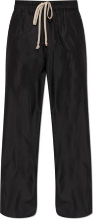 Rick Owens Drawstring Broeken - unisex - Wijde Broeken - Zwart - M - Polyester - Broeken