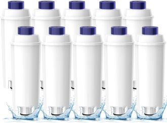 OEM Filtros De Agua Para Cafeteras Delonghi Magnifica S, Delonghi Dinamica Y Series Ecam/etam/esam/bco, Cartucho De Filtro Dlsc002, Filtro Suavizante (10 
