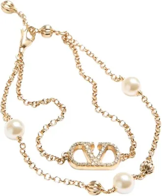 Valentino Pulsera VLogo Signature - Accessories - Mujer - Amarillo - M