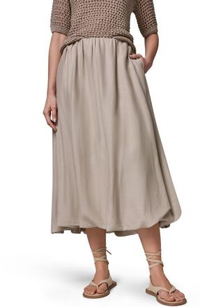 DKNY Linen Blend Bubble Skirt in Tuscan Grey at Nordstrom, Size X-Large