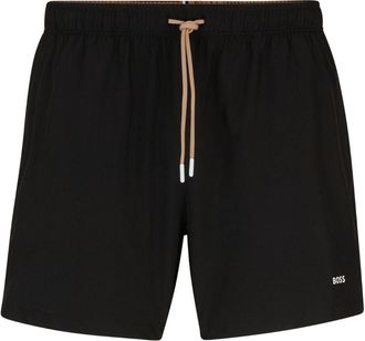 BOSS logo-print swim shorts - men - Recycled Polyester - M - Black