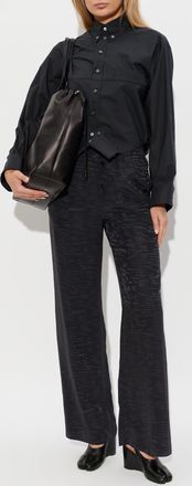 Maison Margiela Shirt With A Decorative Pocket, Womens, Black