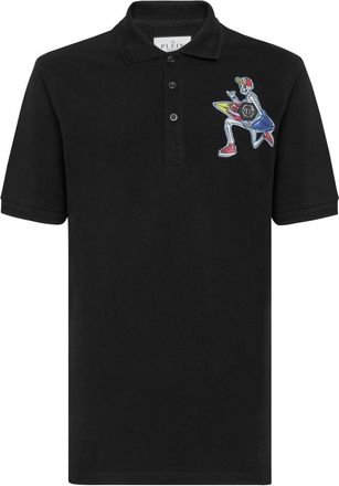 Philipp Plein Slim Fit Polo Shirt SS Hawaii - Heren - Polos - Zwart - S - Katoen - Tops