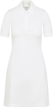 Courr&egrave;ges Polo Jurk - Dames - Korte kleedjes - Wit - S - Katoen - Kleedjes