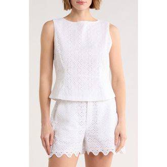 NSR Cotton Eyelet Shell in Ivory at Nordstrom Rack, Size X-Large