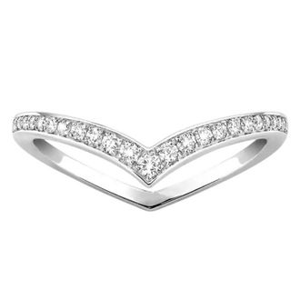 Messika Fiery Diamond Pave White Gold Wedding Ring, Size 52