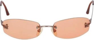 Chanel Pre-owned Frameless Zonnebrillen - Dames - Vintage Accessoires - Oranje - ONE Size - Vintage