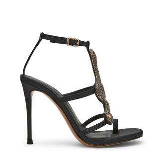 Steve Madden Python Sandal BLACK