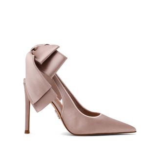 Steve Madden Womens Satin Teacup Tus Heels - Taupe - Size UK 5