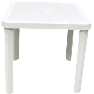 Trade Shop Trade Shop - Cuadrato Cuadro De Bianco 80x80cm En Espacio Externo Plastico Arred 008007
