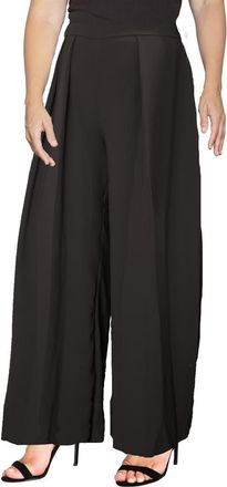 Standards & Practices High Waist Wide Leg Pants in Black at Nordstrom, Size 1X