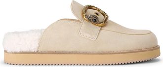 Kurt Geiger Womens Suede Bromley Chunky Mule Mules - Taupe - Size UK 3
