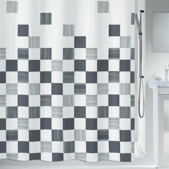 Spirella Spirella - Cortina De Ducha Poli&eacute;ster Part 180x200cm Gris Y Blanco