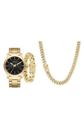 iTouch Ed Hardy 3-Piece Jewelry & Watch Set in Shiny Gold at Nordstrom Rack