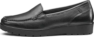 Ara Womens Dewitt Wedge Loafer In Black Leather
