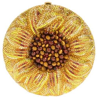 Judith Leiber Sunflower Soleil Crystal Minaudi&egrave;re in Champagne Topaz Multi at Nordstrom