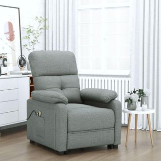 vidaXL Vidaxl - Sill&oacute;n De Masaje El&eacute;ctrico Tela Gris Oscuro