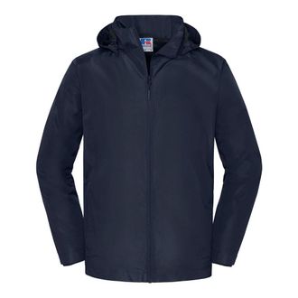 Russell Athletic Russell Essenti&euml;le waterdichte jas met capuchon voor heren (Franse marine)