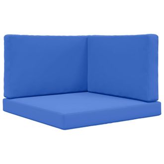 vidaXL Coj&iacute;n Para Sof&aacute; De Exterior 3 Pcs Azul Royal Poli&eacute;ster Vidaxl