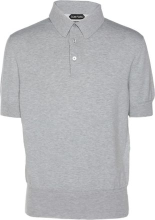 Tom Ford Polo in maglia fine - Grigio