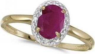 Allurez Ruby and Diamond Cocktail Ring in 14K Yellow Gold (0.95ct)