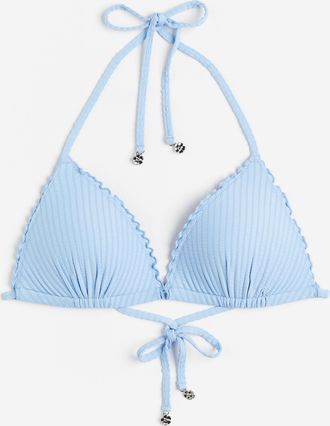 H&M Push-up Triangel-Bikinitop - Blue