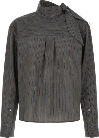 Tela Zafrina Canvas Blouse - Dames - Blouses - Grijs - M - Overhemden