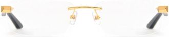Maybach Eyewear The Artist Iiiwhite Marble/gold/black