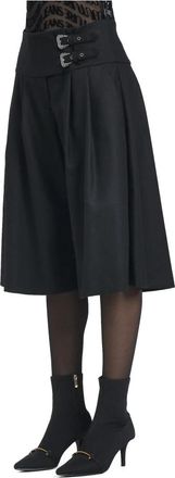 Versace Jeans Couture Zwarte Bermuda met Barok Design - Dames - Korte Broeken - Zwart - XS - Korte Broeken