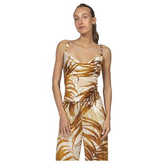 Just Cavalli Sleeveless Tops, female, Multicolor, Size: M Top Slim