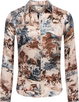 L'agence Tyler zijden blouse - Beige