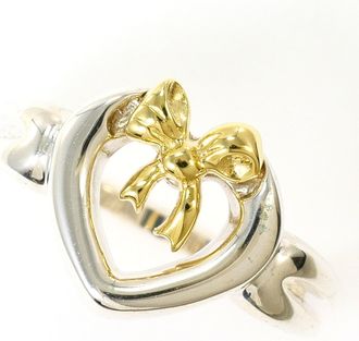 Tiffany & Co. Heart Yellow Gold (18K) Silver 925 Band Ring (Pre-Owned)