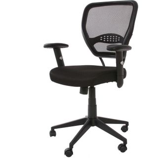 Hhg Hhg - Silla De Oficina Profesional Seattle, Silla Giratoria De Direcci&oacute;n, 150 Kg De Capacidad De Carga, Tela/textil, Negra Con Reposabrazos