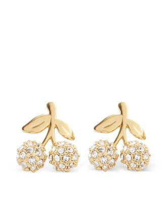 Coach embellished cherry stud earrings - Gold