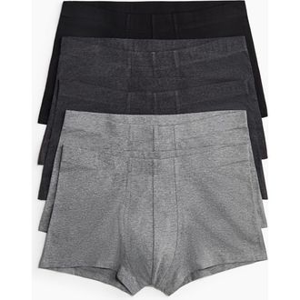 H&M 5-pack short cotton boxer shorts in Dark Gray at Nordstrom, Size X-Large