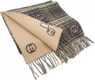 Gucci Vintage, unisex, Bruin, ONE Size, Pre-owned Fabric scarves