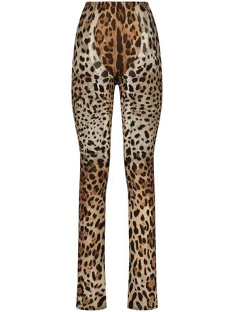Dolce & Gabbana Pantaloni svasati leopardati KIM DOLCE&GABBANA - Toni neutri