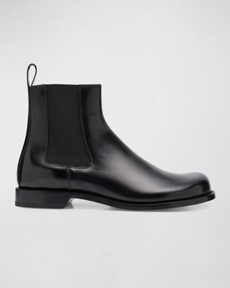 Loewe Mens Terra Leather Chelsea Boots