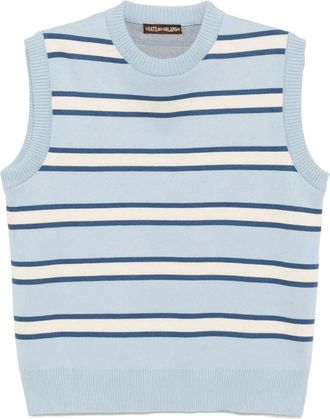 Chateau Orlando Oscar striped vest - men - Cotton - L - Blue