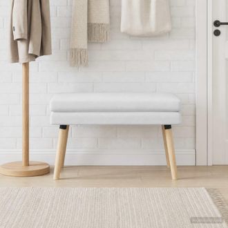 vidaXL Vidaxl Panchina A Doppio Strato Bianco 80 X 40 X 47 Cm Tessuto