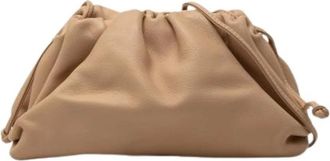 Bottega Veneta Pre-owned Pouch - Dames - Pre-owned - Beige - Maat: ONE Size Leer