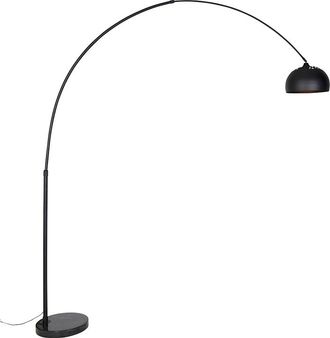 QAZQA Qazqa Moderno L&aacute;mpara De Arco Moderna Negra - Xxl M&aacute;rmol /acero Alargada Adecuado Para Led Max. 1 X 60 Watt