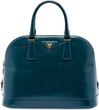 Prada Pre-owned Prada Medium Saffiano Vernice Promenade Satchel Ladies 5ZE61FI5YQWGK559