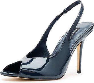 Nine West Pretta Womens Dress Sandals Navy Patent : 5.5 M, Faux Leather