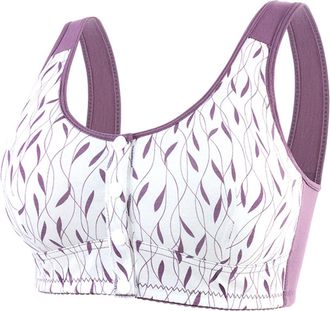 Generic Bras for Women Front Closure Lightly Lined No Underwire T Shirt Bras for Everyday Full Coverage Comfort Supportive Bralette Women Bras (Purple, 64)
