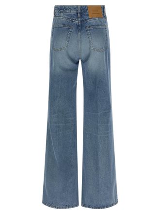 Ami Stonewashed Flared Jeans - Blue
