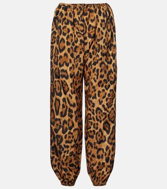 Alaia Leopard-print tapered pants