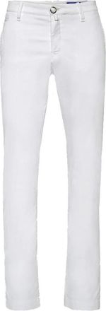 Jacob Cohen Skinny katoenen broek - Heren - Skinny broeken - Wit - W32 - Katoen - Broeken