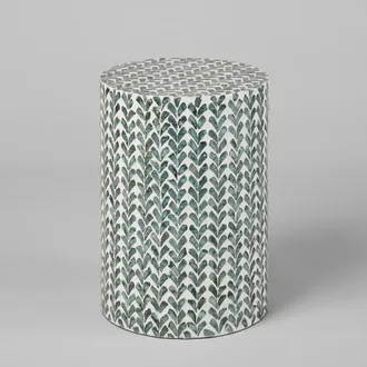 Maisons du monde Mesa auxiliar de conchas verdes y crudas