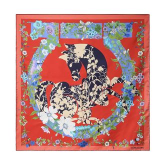 Ferragamo Silky Scarves, female, Multicolor, Size: ONE SIZE Silky Scarf